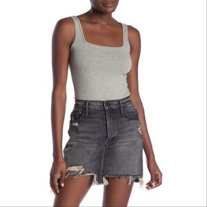 NWT BP. Square Neck Tank Grey Bodysuit